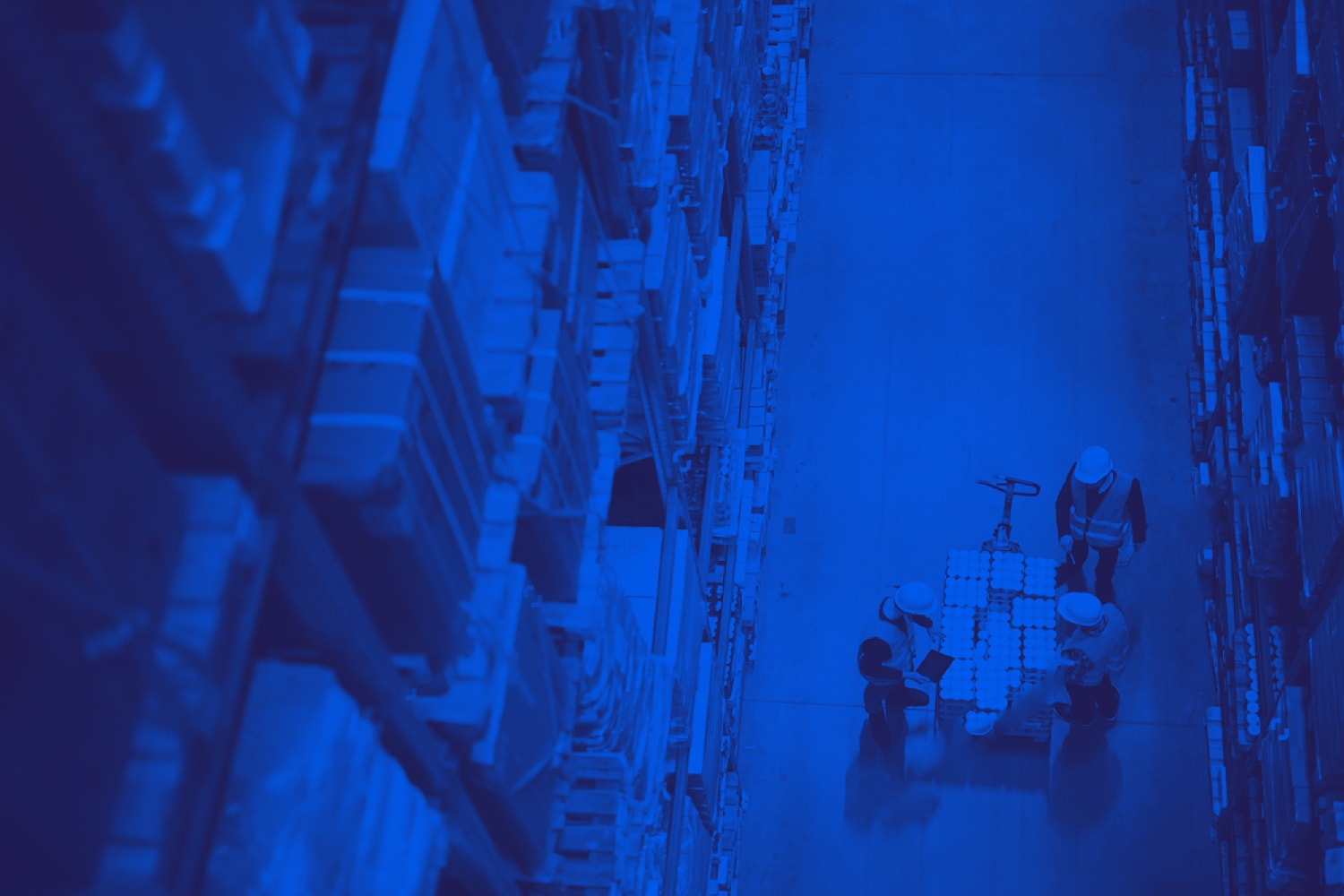 Workers counting goods